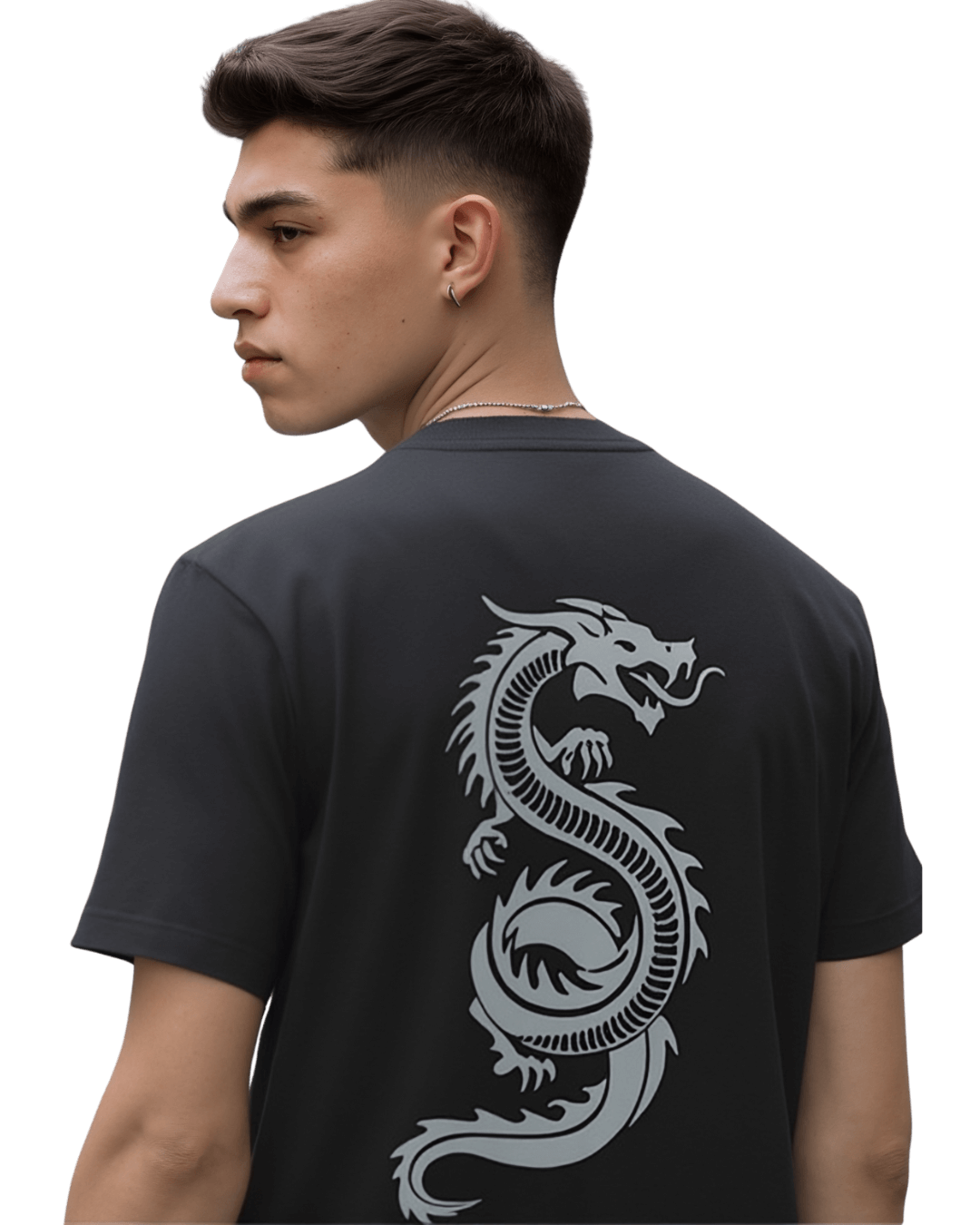 ERAALTO Dragon T-Shirt | Premium Black Graphic Streetwear Tee for Men
