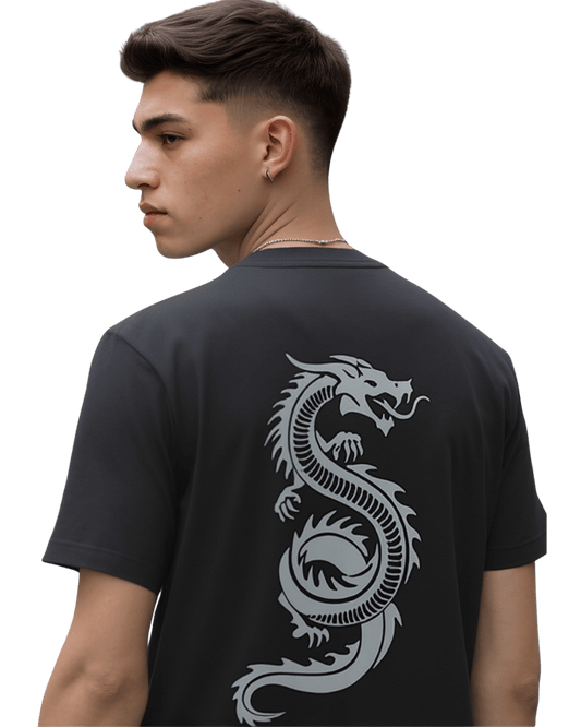 ERAALTO Dragon T-Shirt | Premium Black Graphic Streetwear Tee for Men